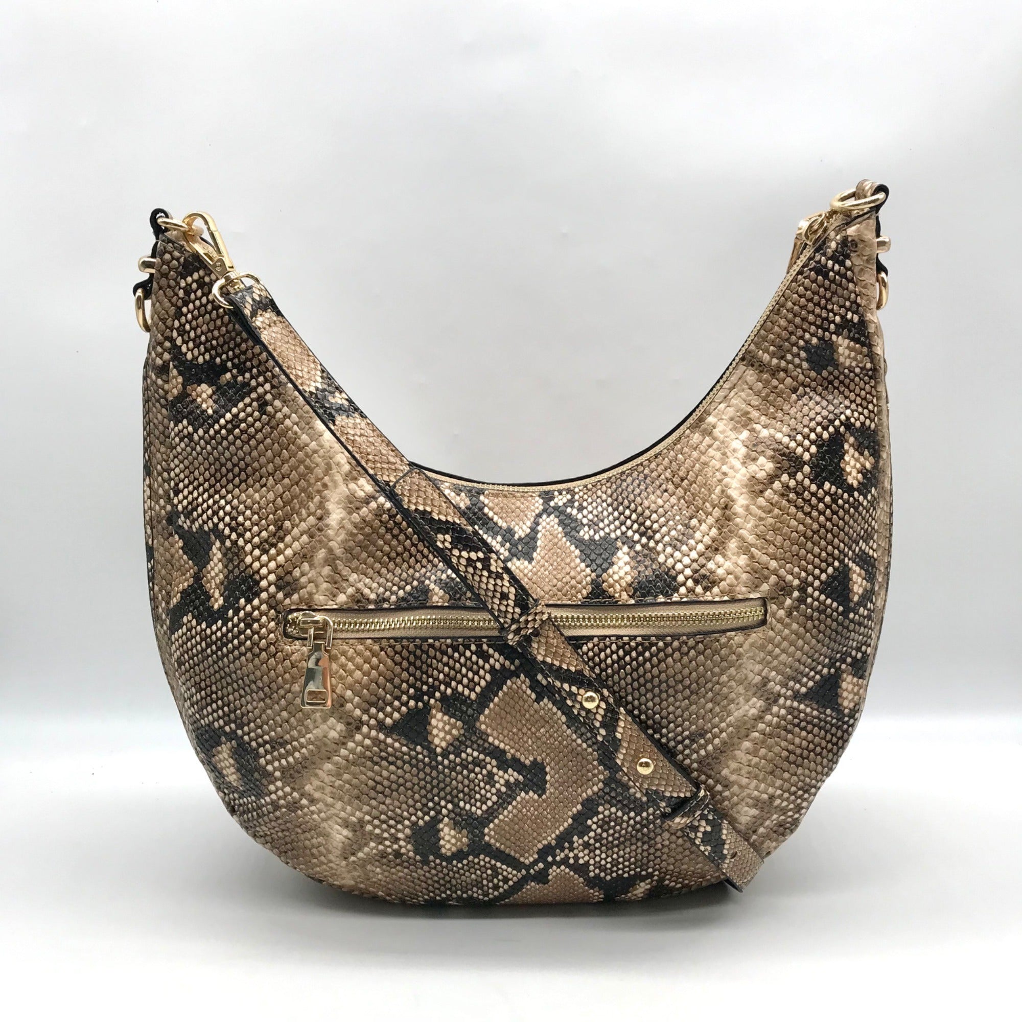 I.N.C. International Concepts Camel Snake Embossed Crossbody Bag
