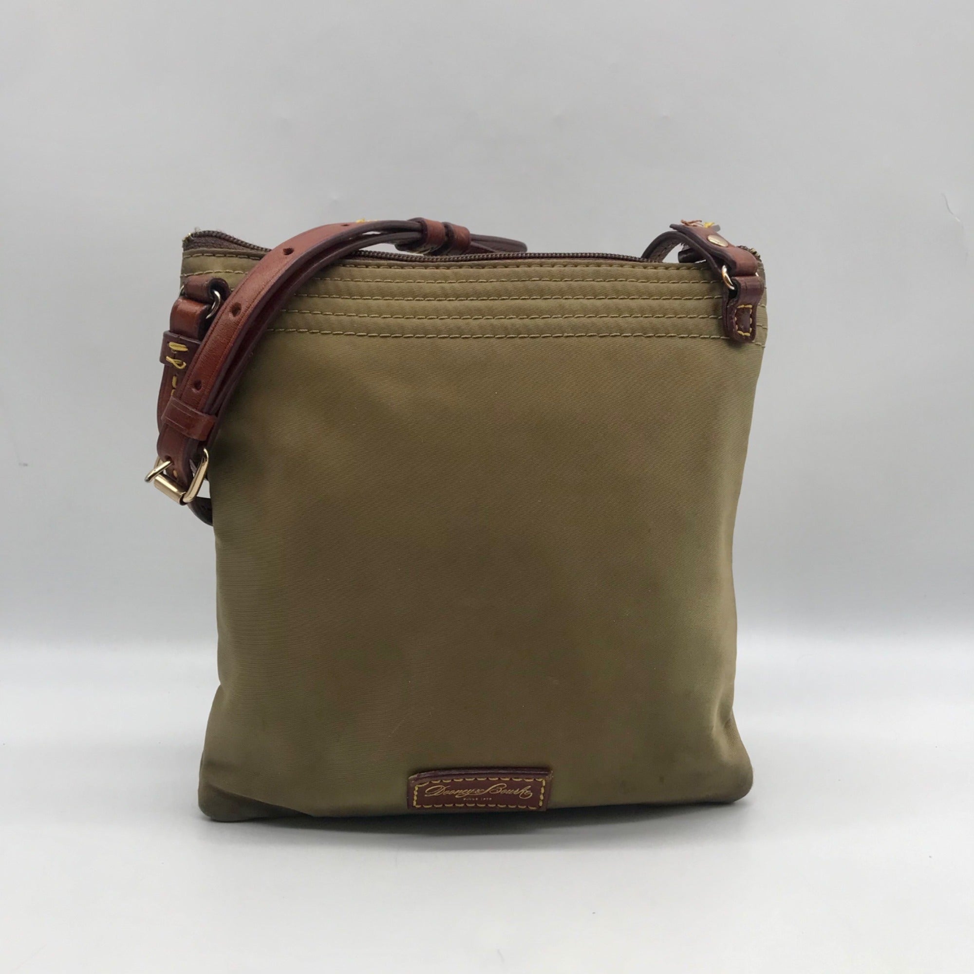Dooney &amp; Bourke Green Nylon North South Triple Zip Crossbody Bag