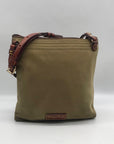 Dooney & Bourke Green Nylon North South Triple Zip Crossbody Bag