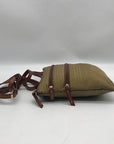 Dooney & Bourke Green Nylon North South Triple Zip Crossbody Bag