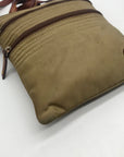 Dooney & Bourke Green Nylon North South Triple Zip Crossbody Bag