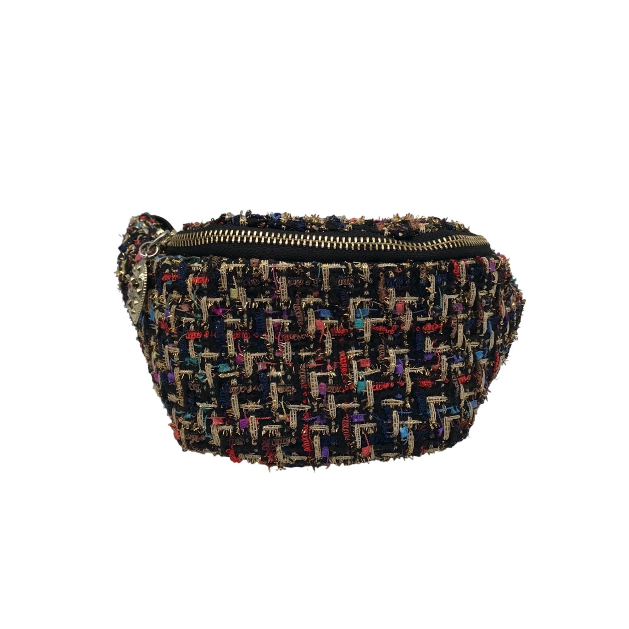 Betsey Johnson Multi-Color Plaid Tweed Fanny Pack