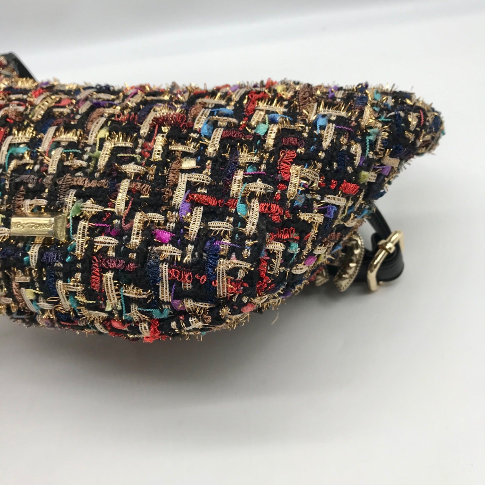 Betsey Johnson Multi-Color Plaid Tweed Fanny Pack