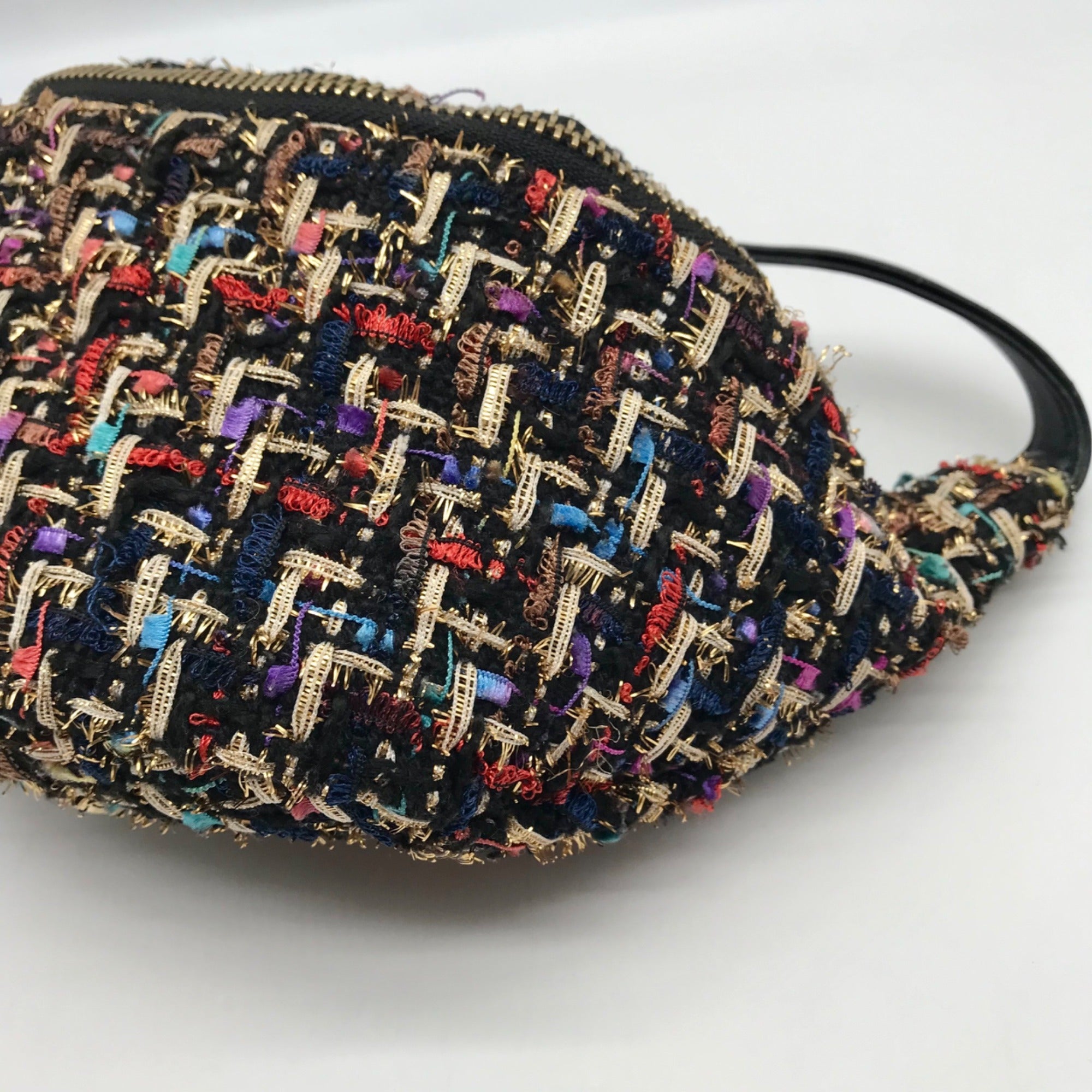 Betsey Johnson Multi-Color Plaid Tweed Fanny Pack