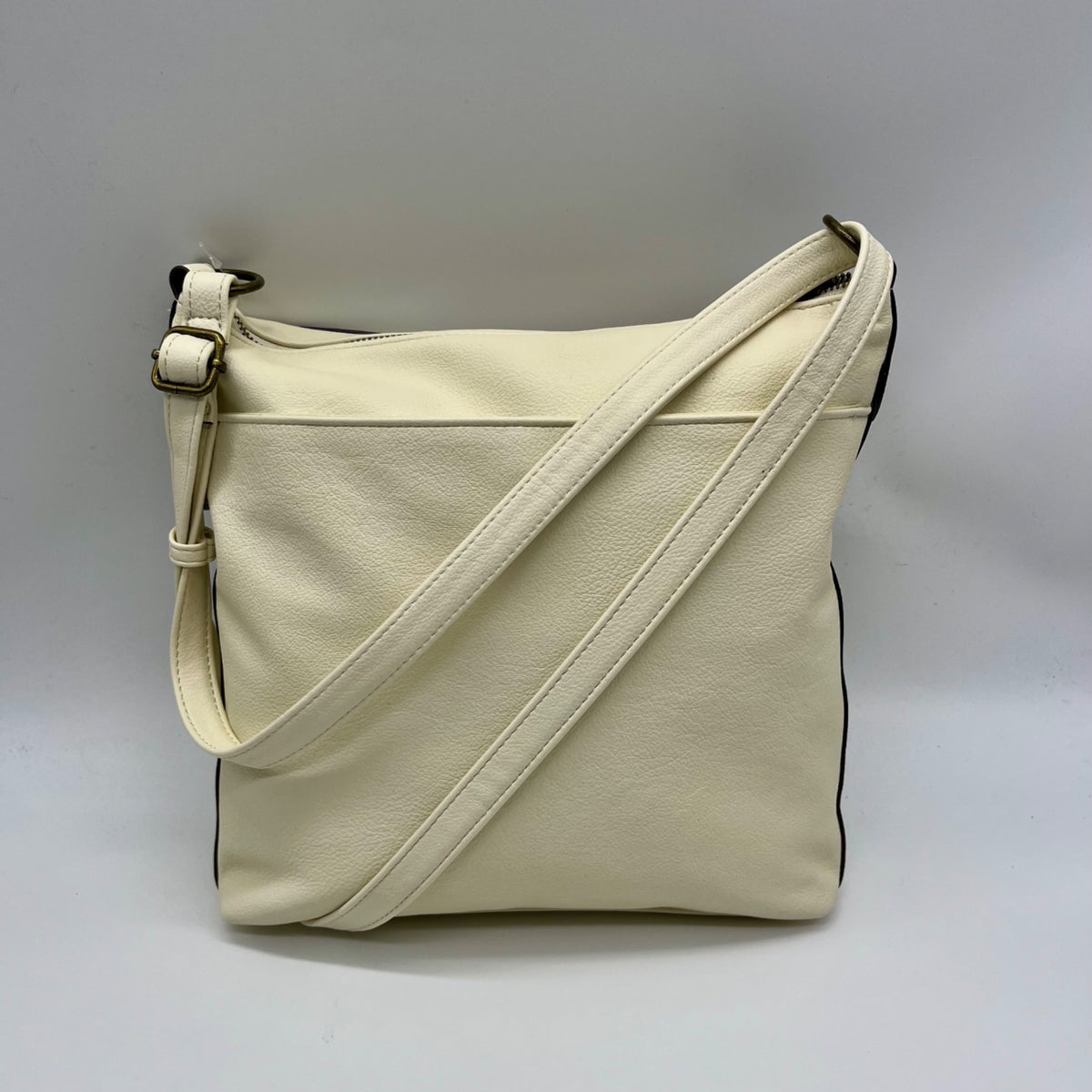 Style &amp; Co Hudsonn Beige Faux Leather Crossbody