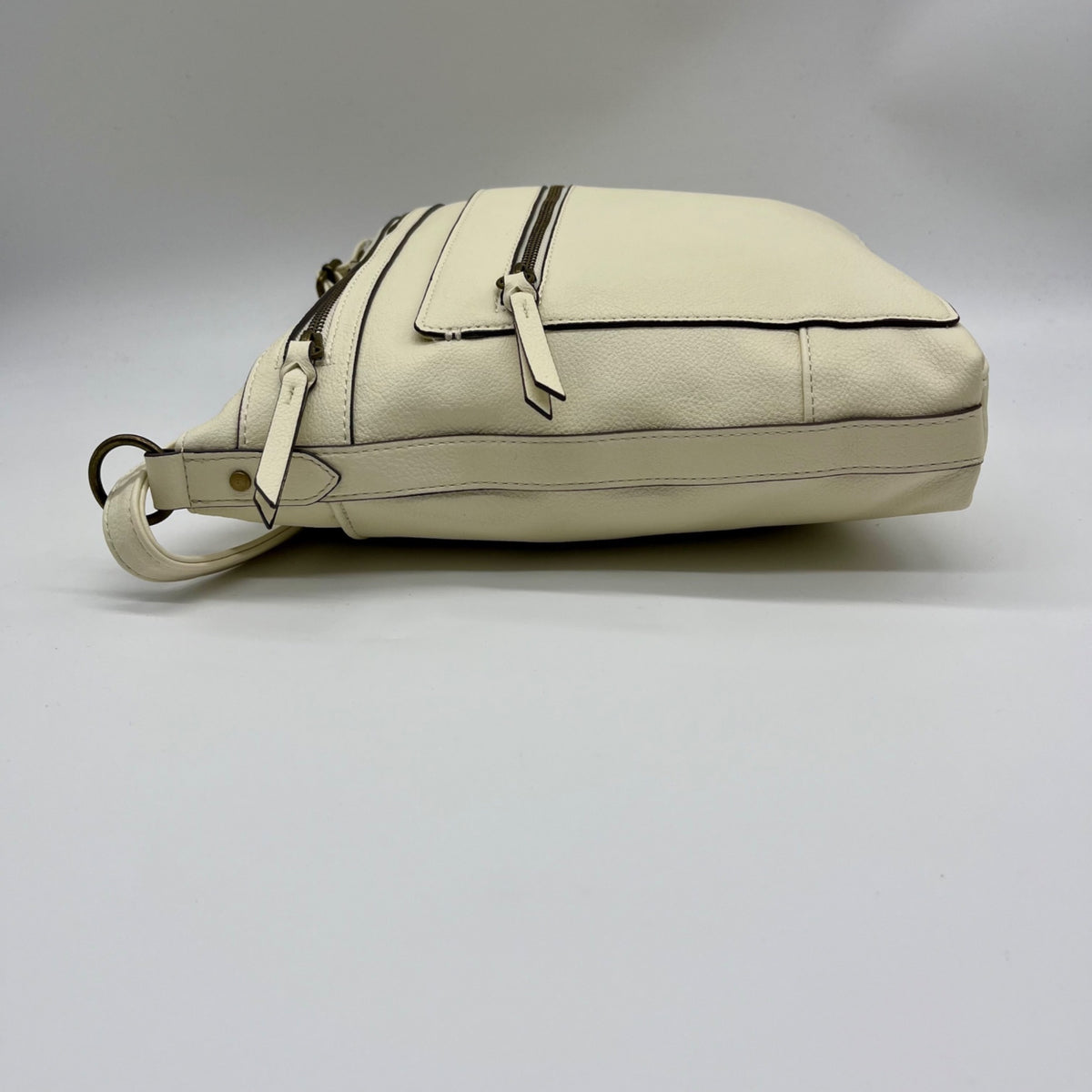 Style &amp; Co Hudsonn Beige Faux Leather Crossbody