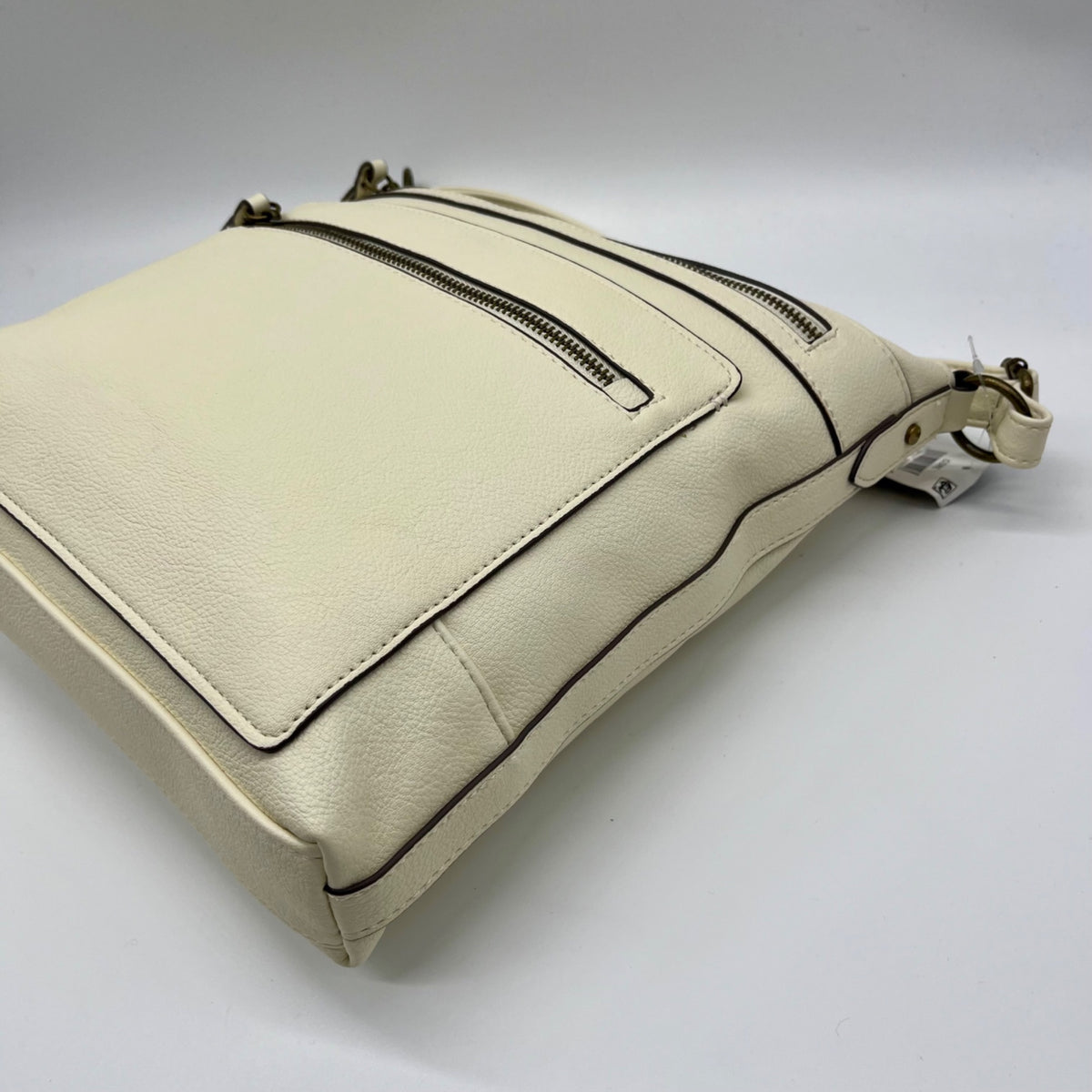 Style &amp; Co Hudsonn Beige Faux Leather Crossbody