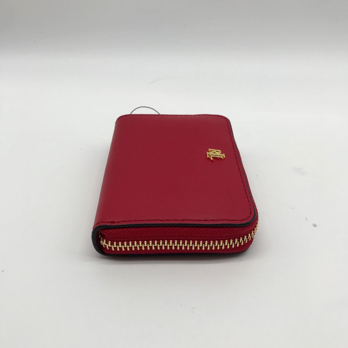 Lauren Ralph Lauren Red Smooth Leather Zip Wallet