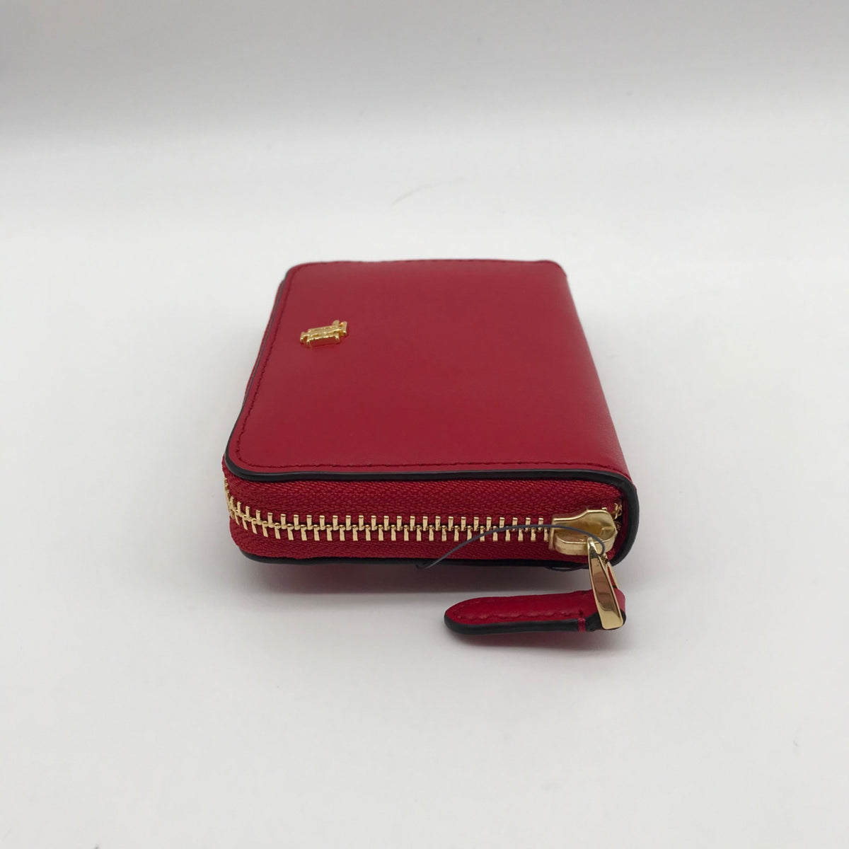 Lauren Ralph Lauren Red Smooth Leather Zip Wallet
