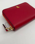Lauren Ralph Lauren Red Smooth Leather Zip Wallet