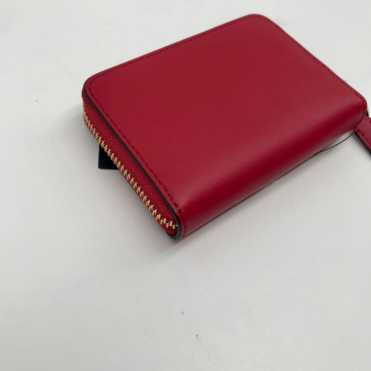 Lauren Ralph Lauren Red Smooth Leather Zip Wallet