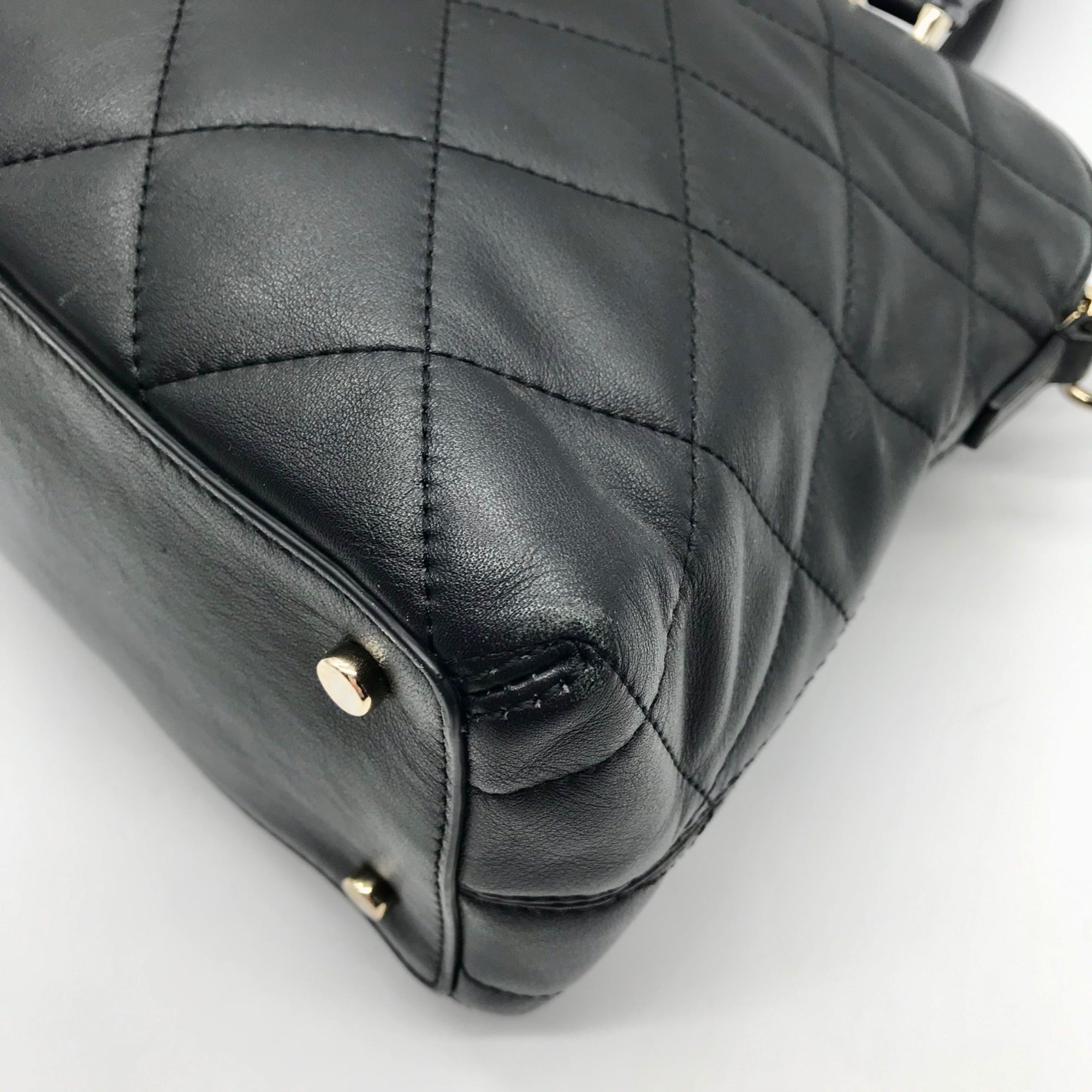 Kate Spade Black Quilted Leather Olivera Emerson Place Satchel