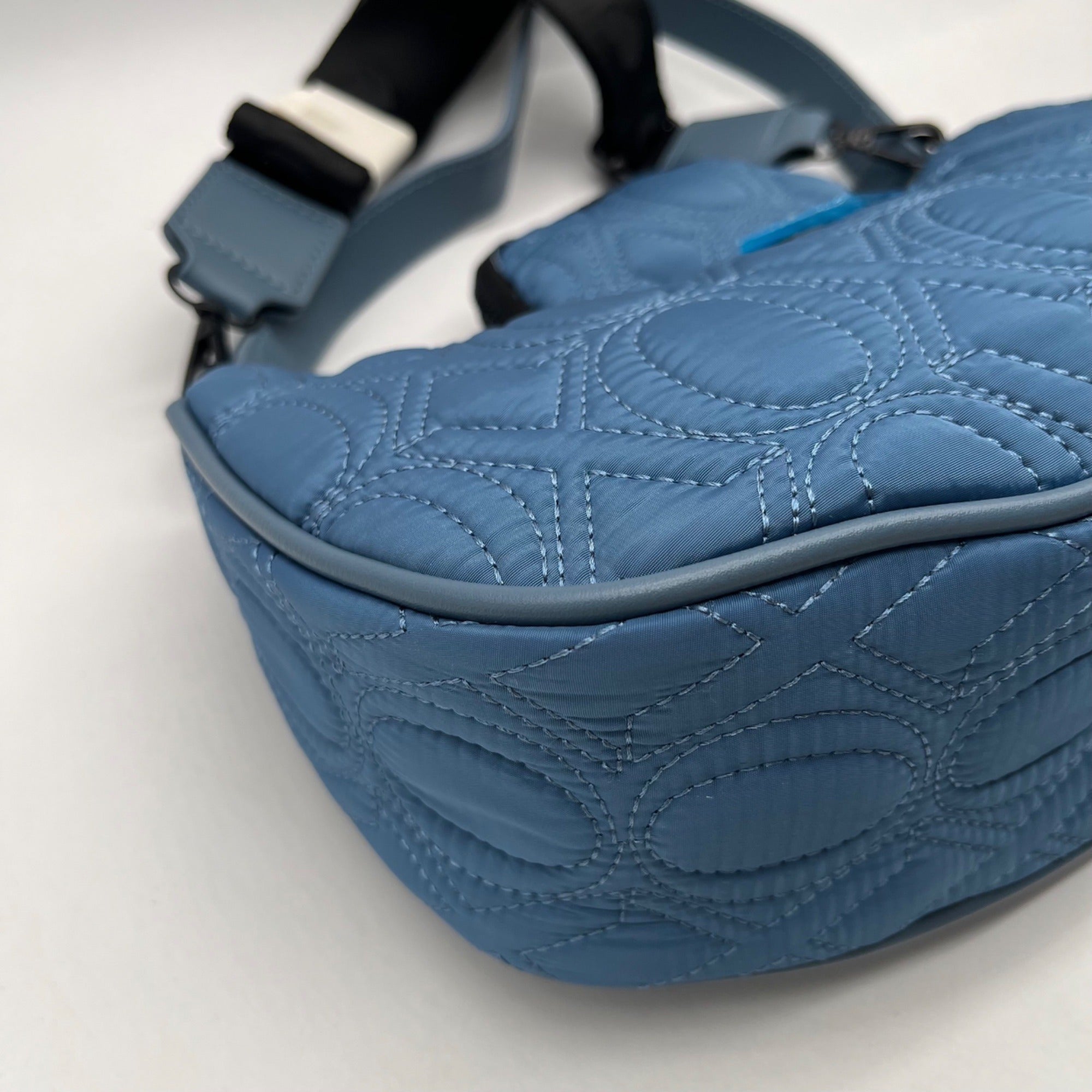 XOXO Blue Quilted Baguette Convertible Crossbody &amp; shoulder Bag