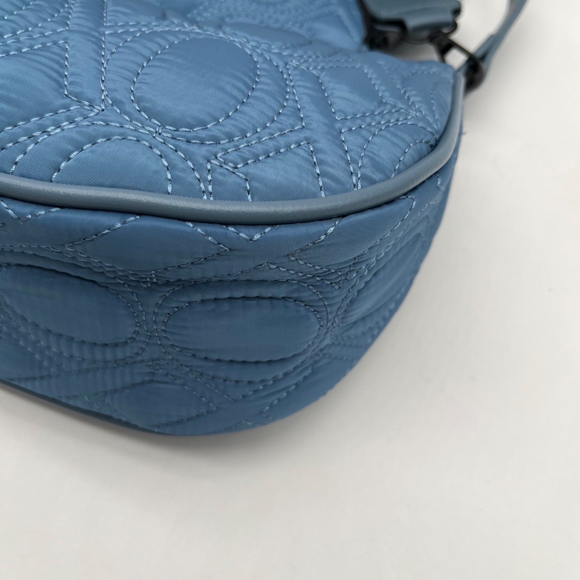 XOXO Blue Quilted Baguette Convertible Crossbody &amp; shoulder Bag