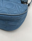 XOXO Blue Quilted Baguette Convertible Crossbody & shoulder Bag