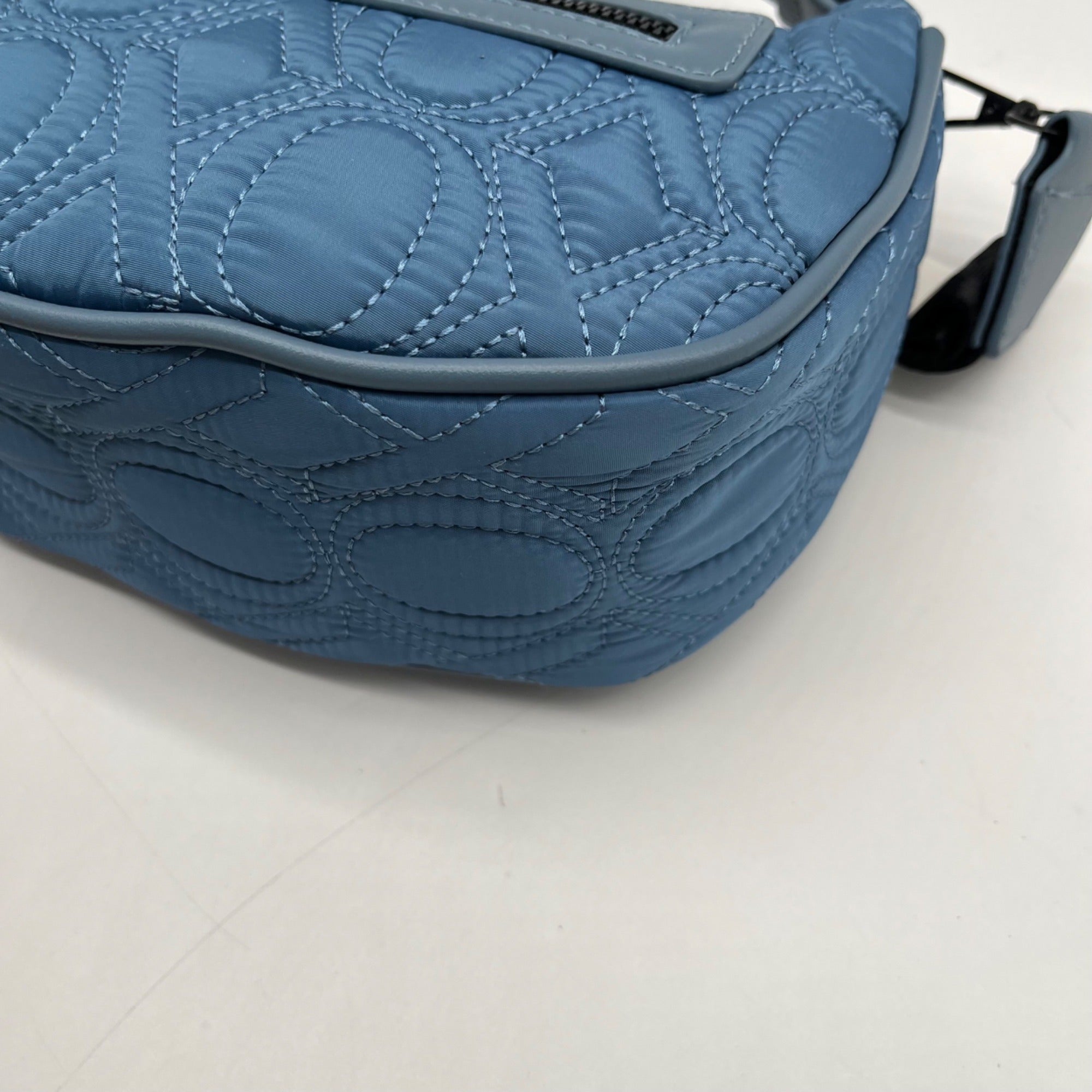 XOXO Blue Quilted Baguette Convertible Crossbody &amp; shoulder Bag