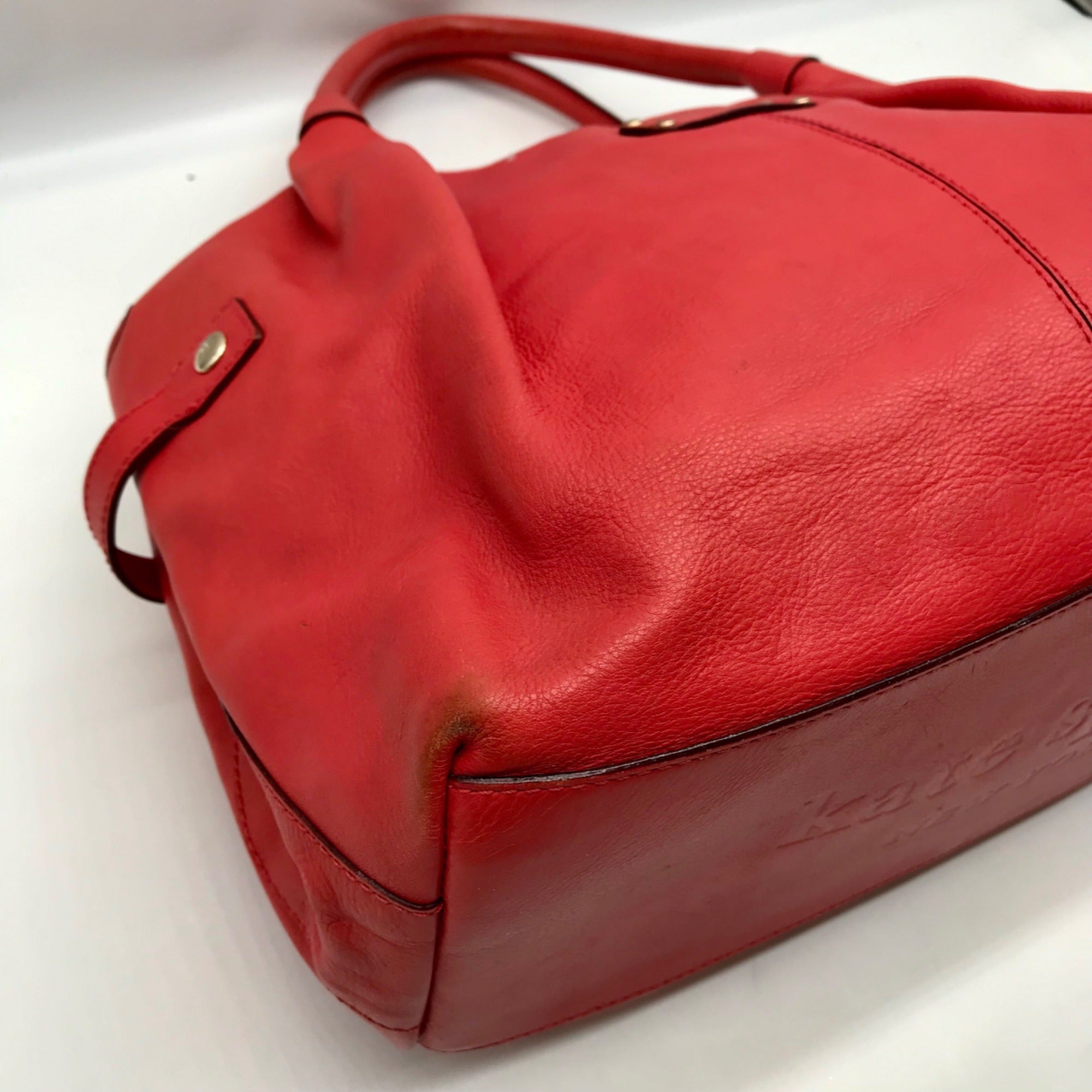 Kate Spade Red Leather Berkshire Road Stevie Satchel Bag