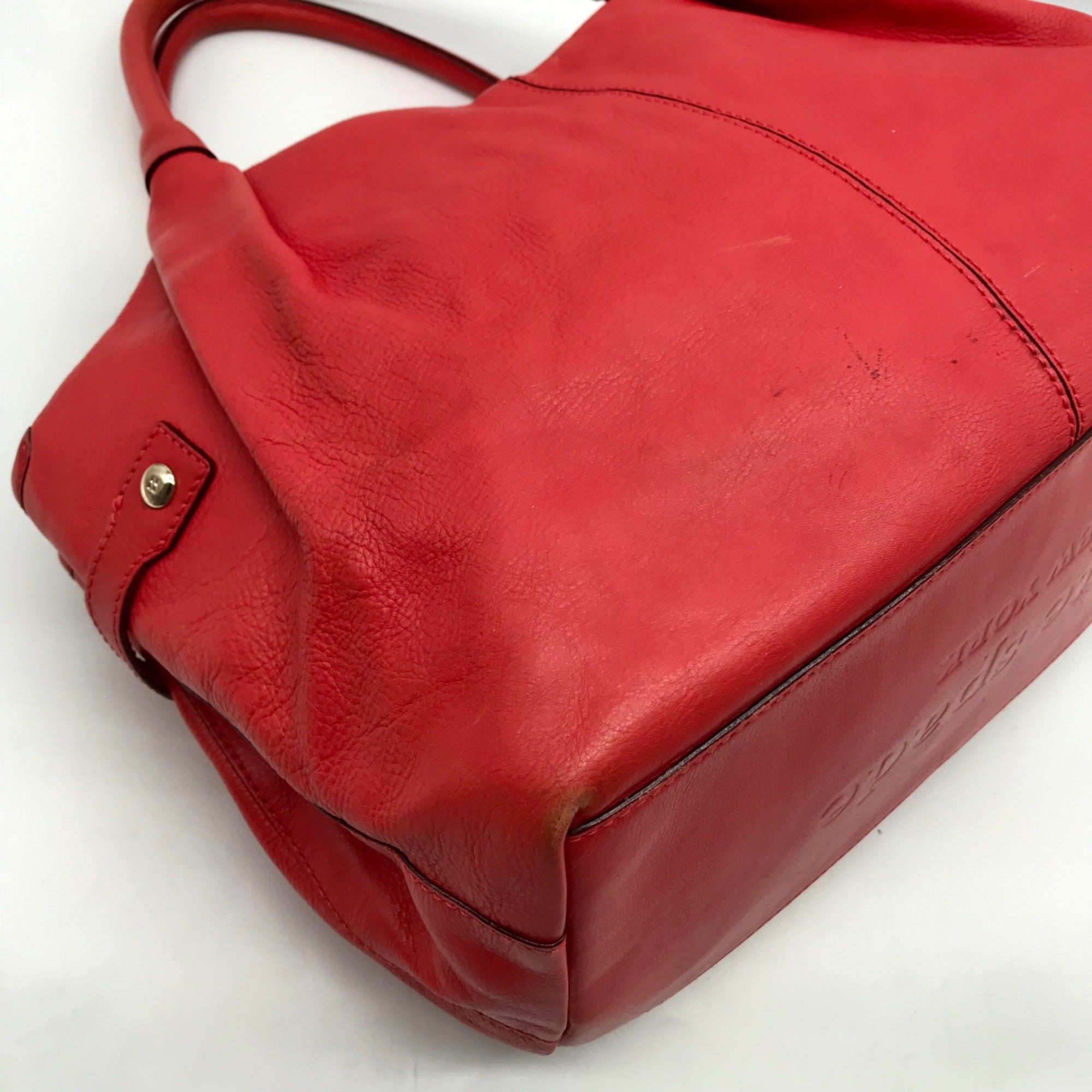 Kate Spade Red Leather Berkshire Road Stevie Satchel Bag