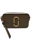 Marc Jacobs Taupe Leather Snapshot Crossbody Bag