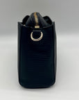 Guess Black Triple Compartment Leather Crossbody Bag