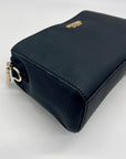 Guess Black Triple Compartment Leather Crossbody Bag