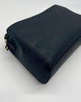 Guess Black Triple Compartment Leather Crossbody Bag