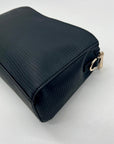Guess Black Triple Compartment Leather Crossbody Bag