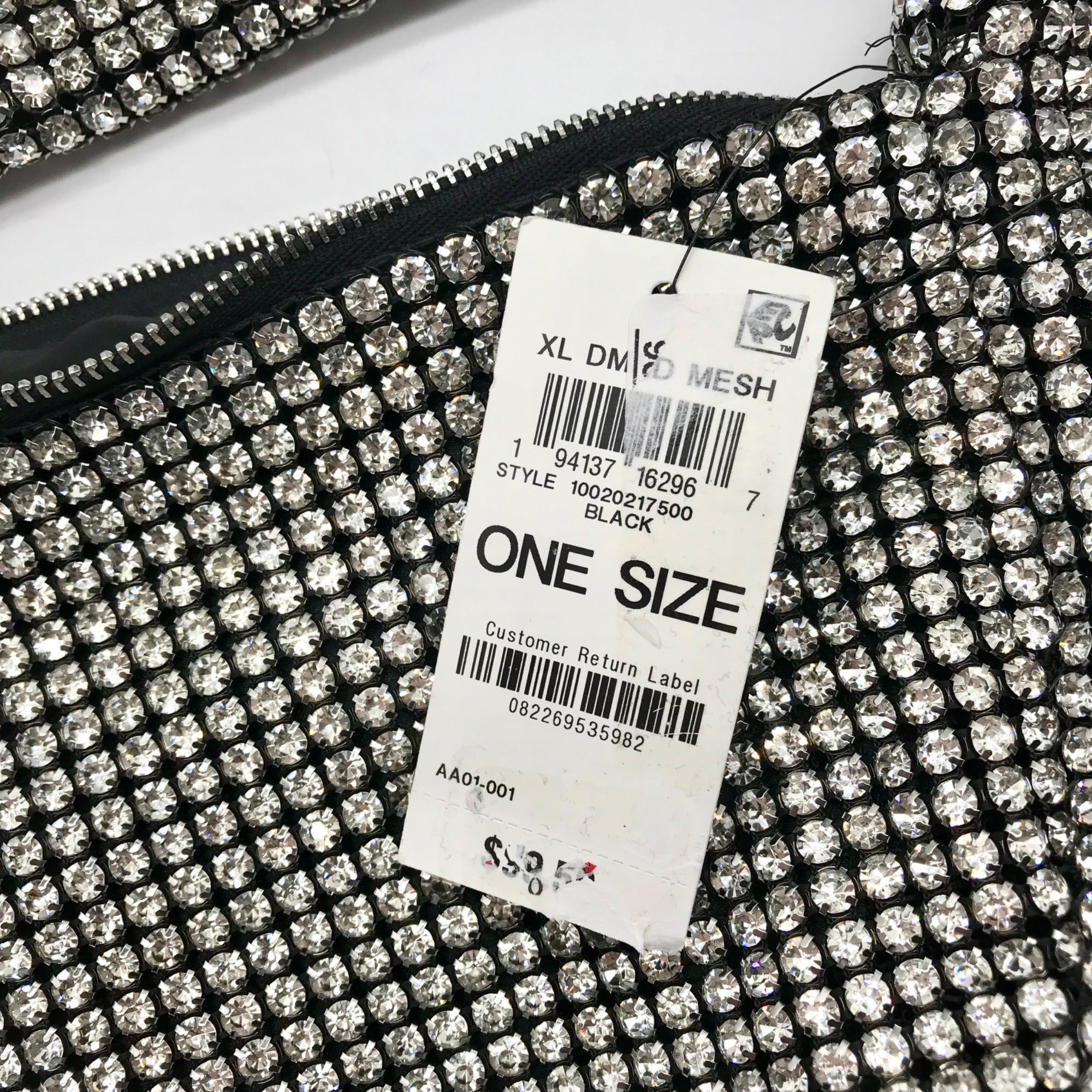 I.N.C. International Concepts Black Diamond Mesh Hobo Bag