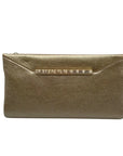 Aqua Gold Metallic Chain Convertible Clutch