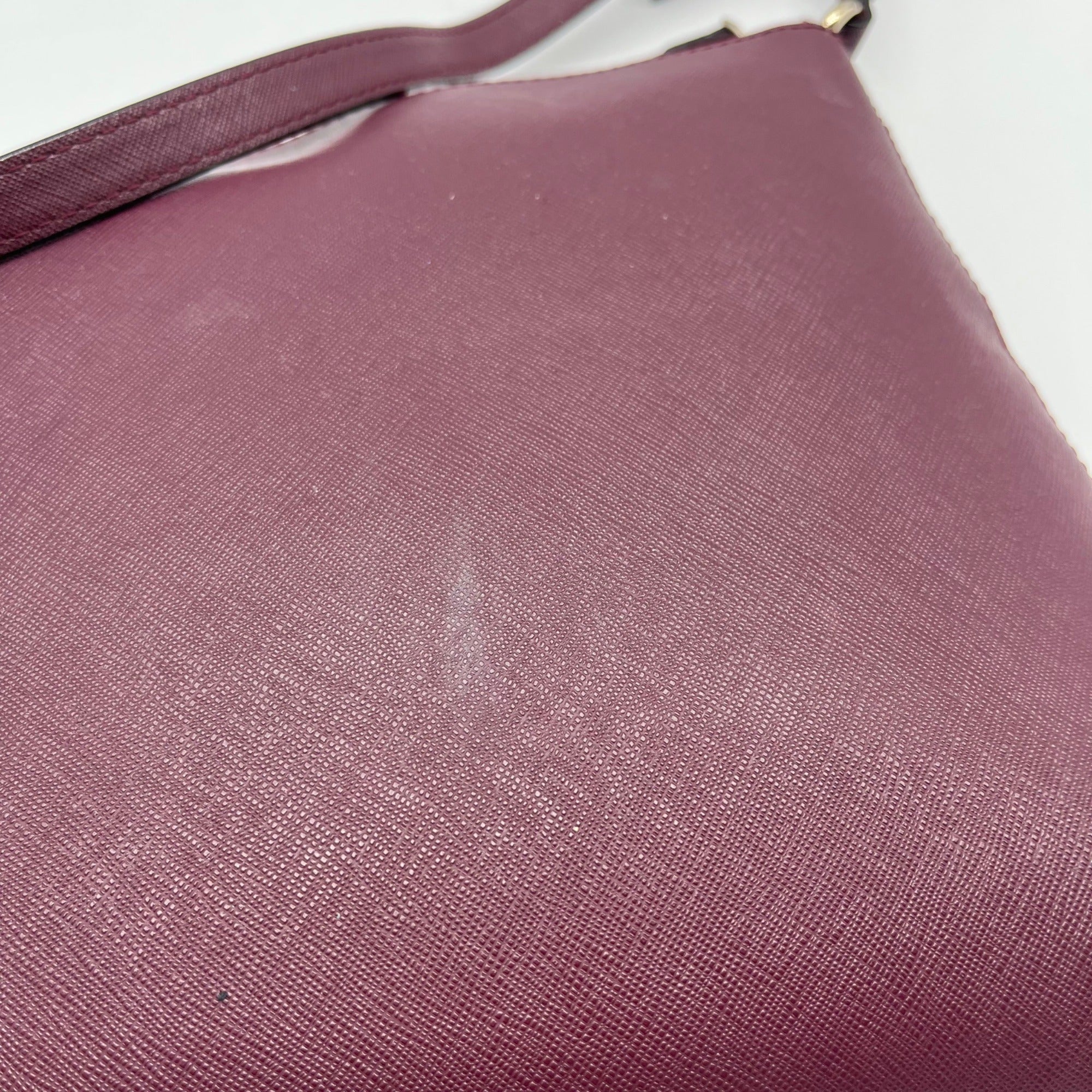 Kate Spade Plum Saffiano Leather Laurel Way Rima Crossbody