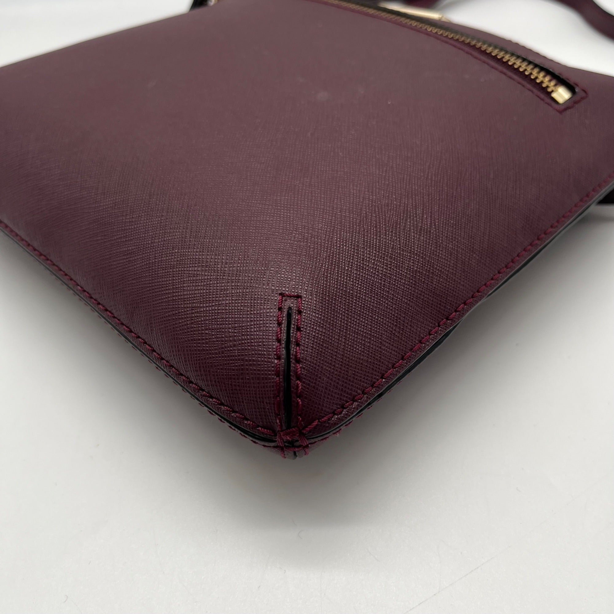 Kate Spade Plum Saffiano Leather Laurel Way Rima Crossbody