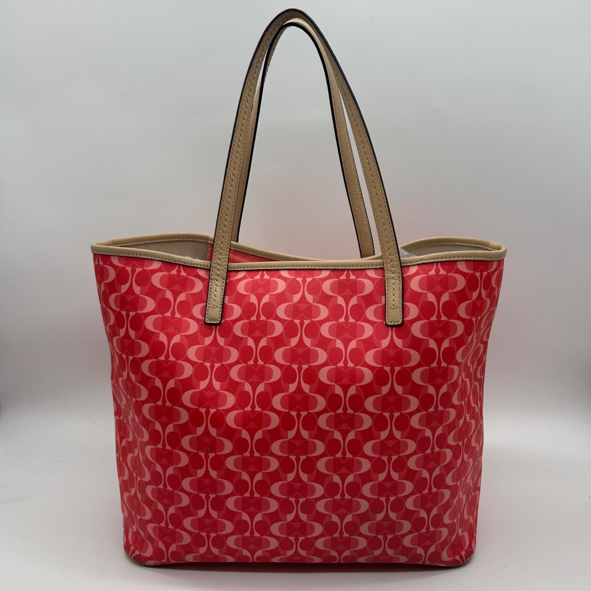 Coach Pink Coated Canvas Park Metro Tote Bag F25673