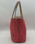 Coach Pink Coated Canvas Park Metro Tote Bag F25673