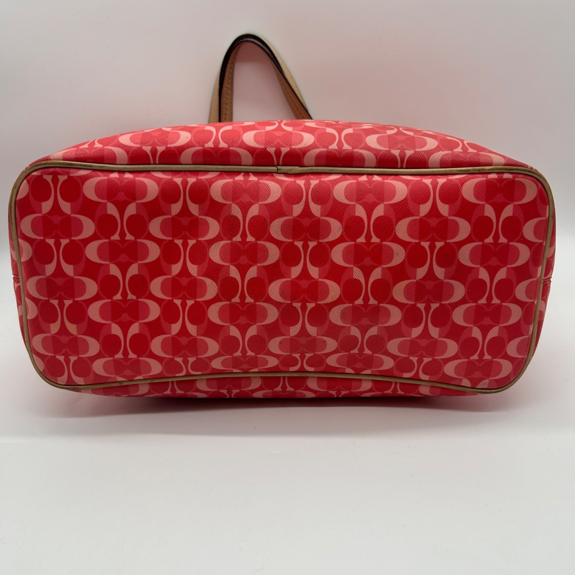 Coach Pink Coated Canvas Park Metro Tote Bag F25673