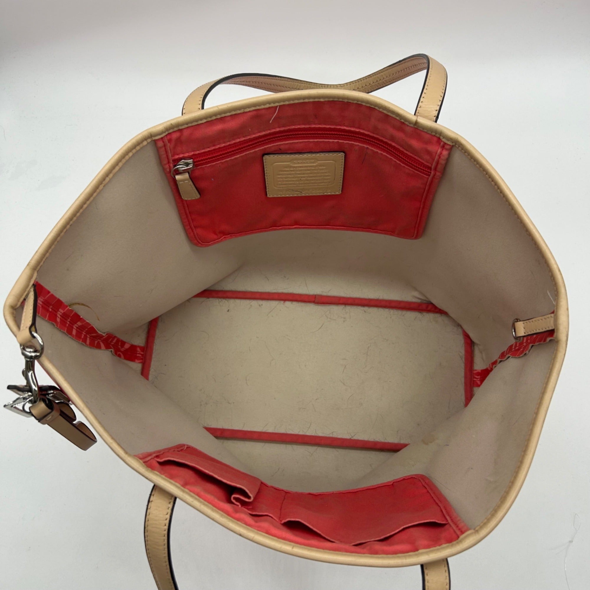Coach Pink Coated Canvas Park Metro Tote Bag F25673