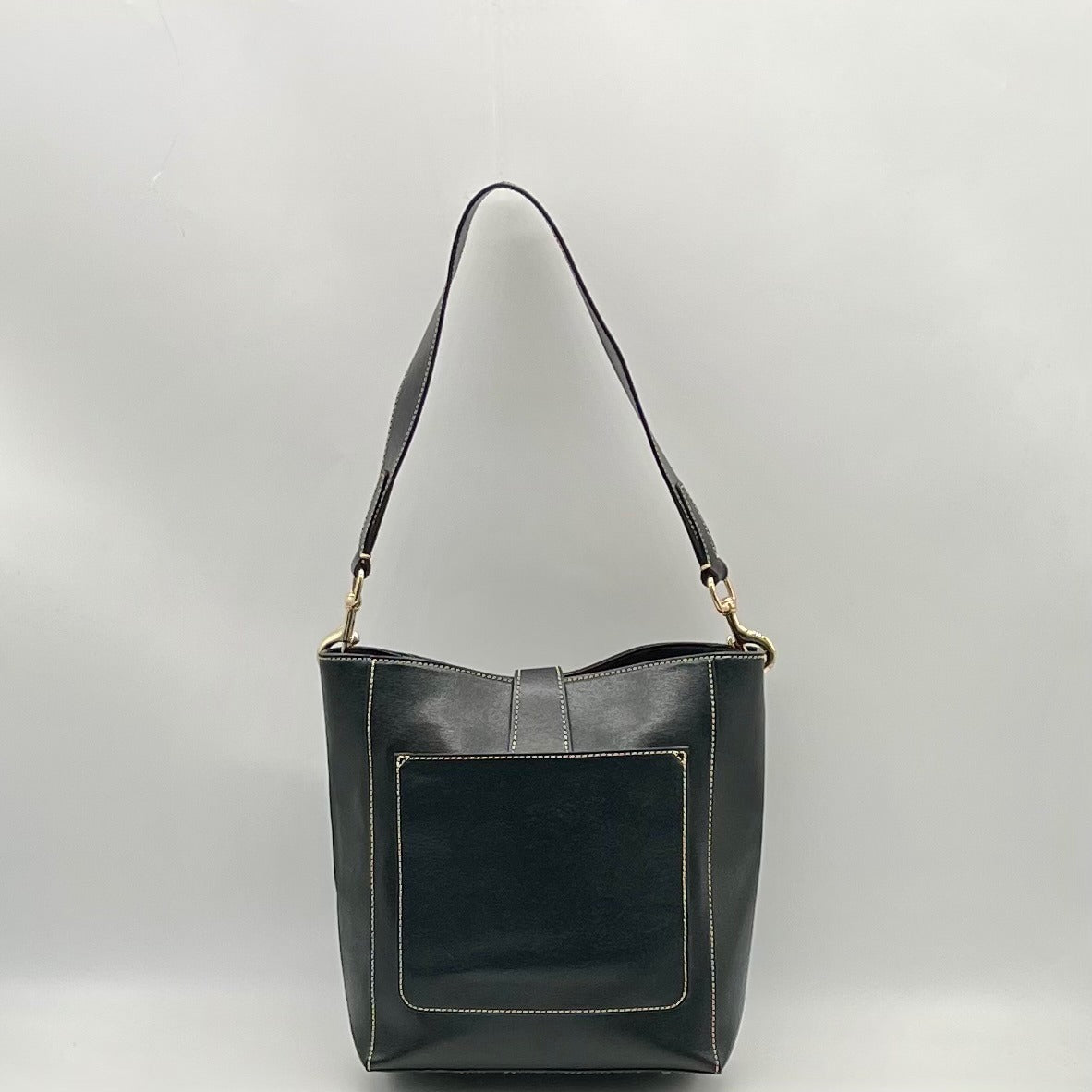 Dooney &amp; Bourke Black Leather Shopper Tote Bag