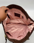 Coach Brown Patent Leather Zipper Bag F20432