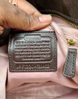 Coach Brown Patent Leather Zipper Bag F20432