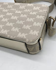 Michael Kors Metallic Gold Fabric Maeve Small East West Pocket bag