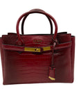 Guess Red Faux Animal Embossed Shoulder Bag