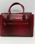 Guess Red Faux Animal Embossed Shoulder Bag