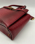 Guess Red Faux Animal Embossed Shoulder Bag