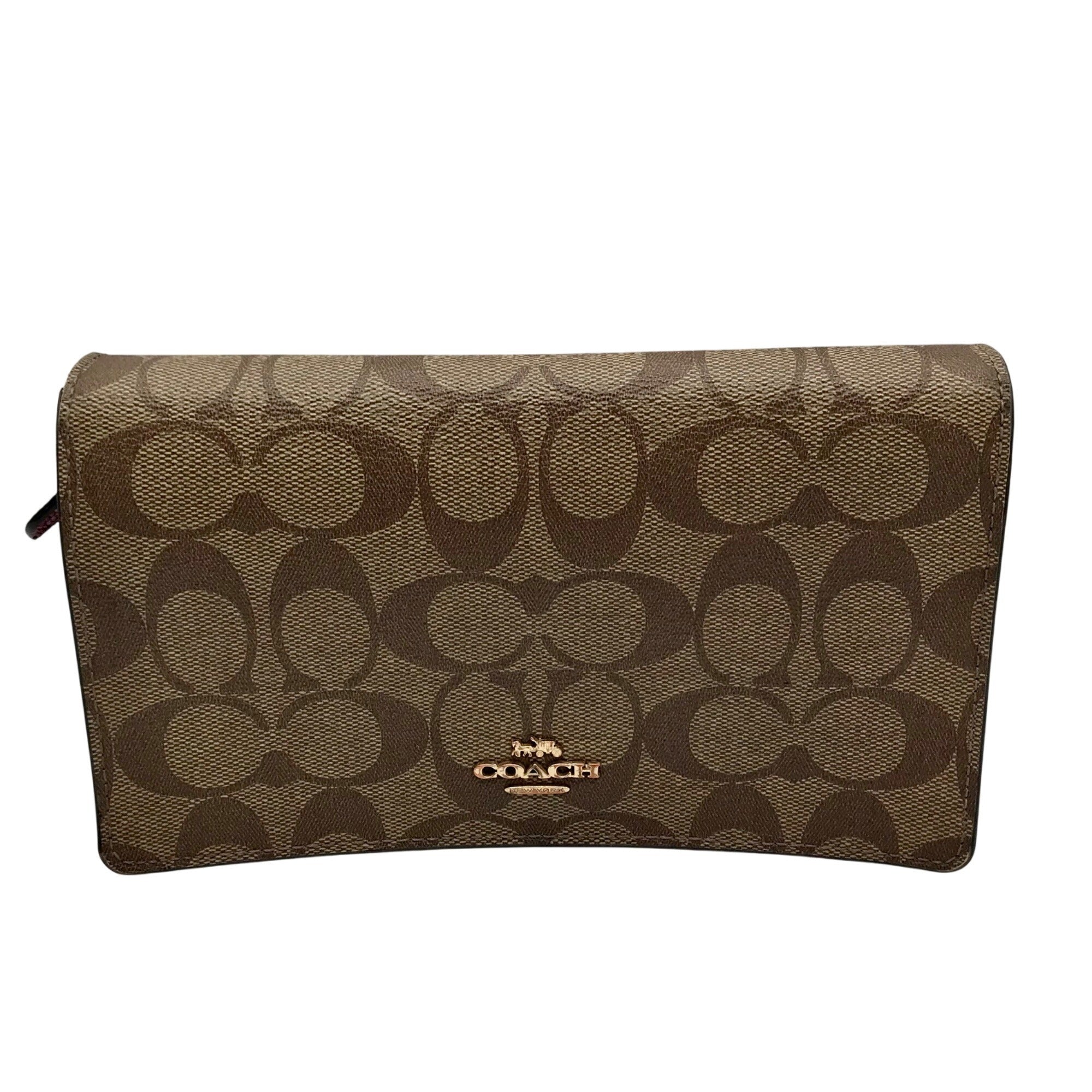 Coach Brown Monogram Coated Canvas Wallet
