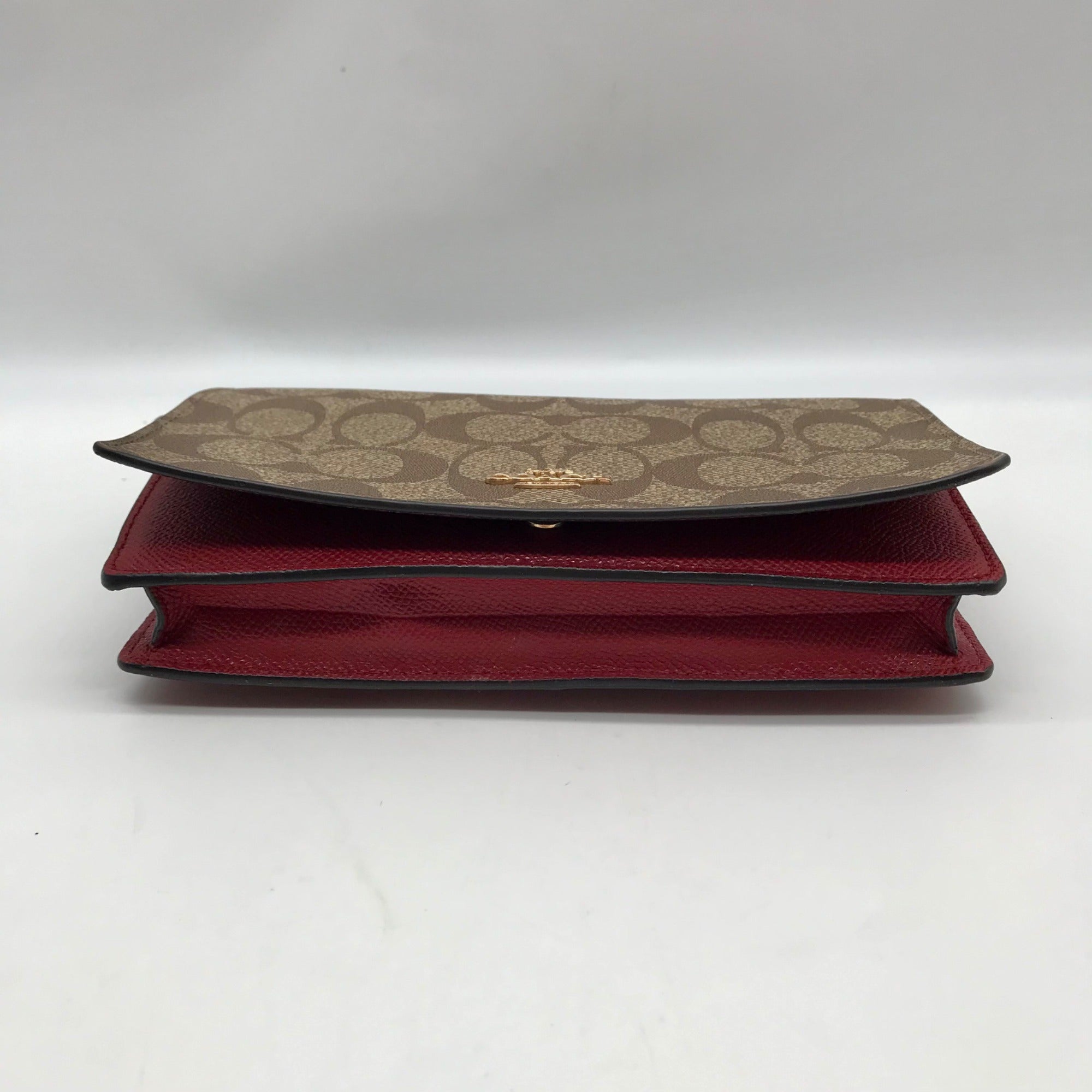 Coach Brown Monogram Coated Canvas Wallet