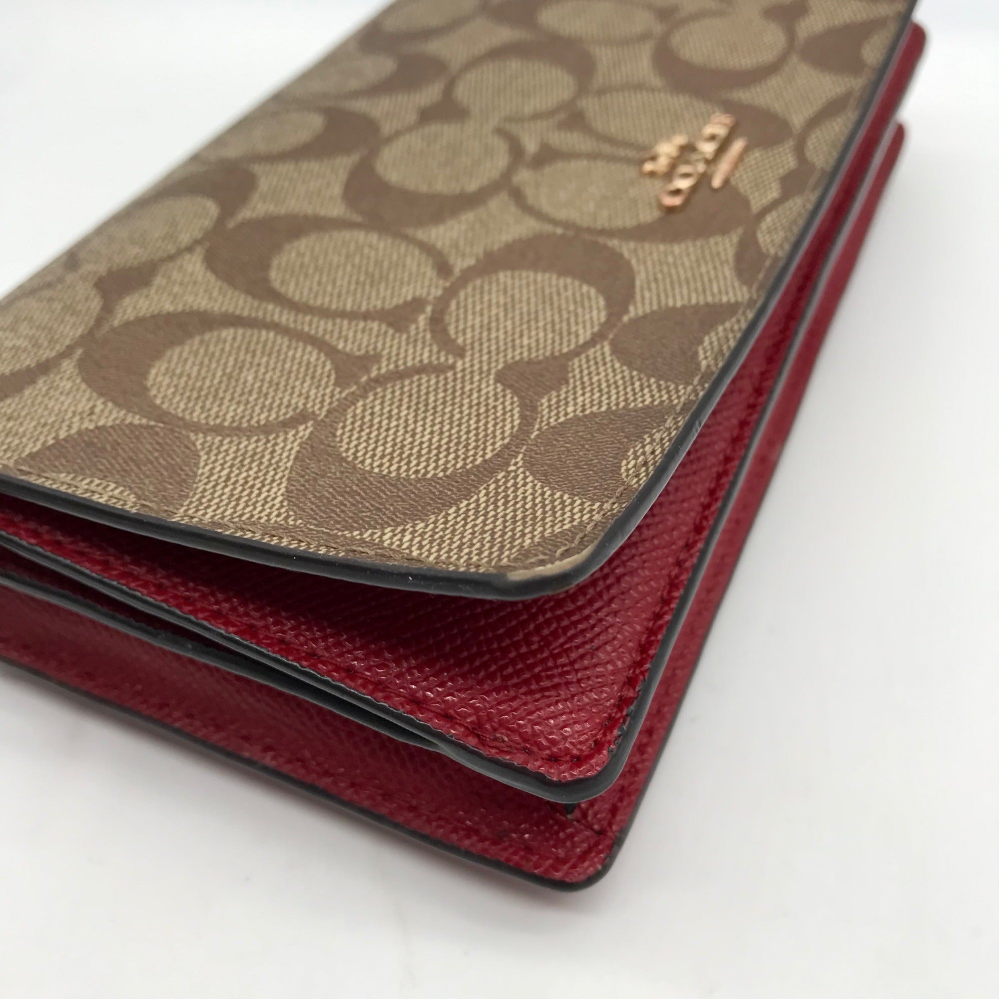 Coach Brown Monogram Coated Canvas Wallet
