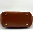MMs Brands Beige and Brown Canvas Tote Bag