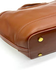 MMs Brands Beige and Brown Canvas Tote Bag