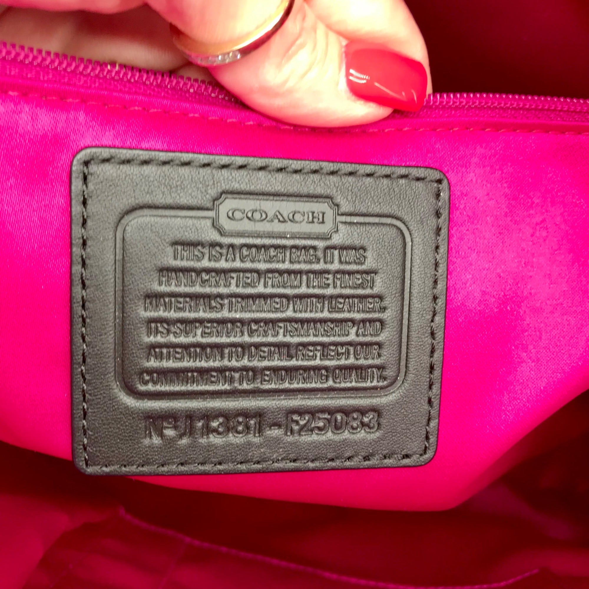 Coach Beige Daisy Wool Tweed Plaid Emma Tote Bag  F25083