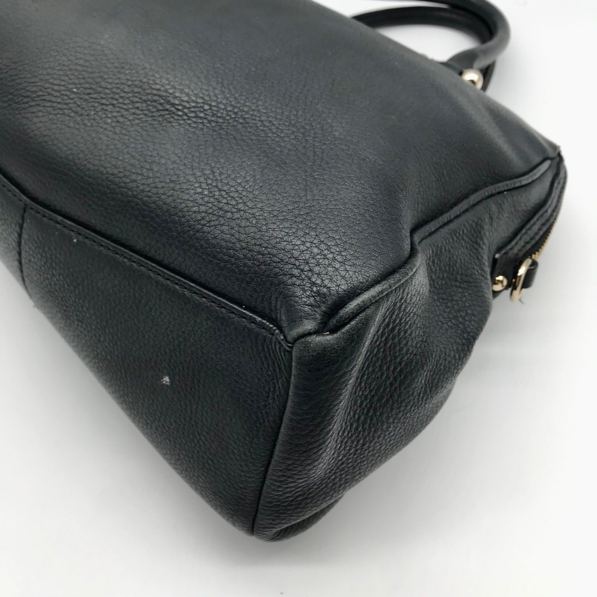 Kate Spade Black Pebbled Leather Charles Street Audrey Satchel Bag
