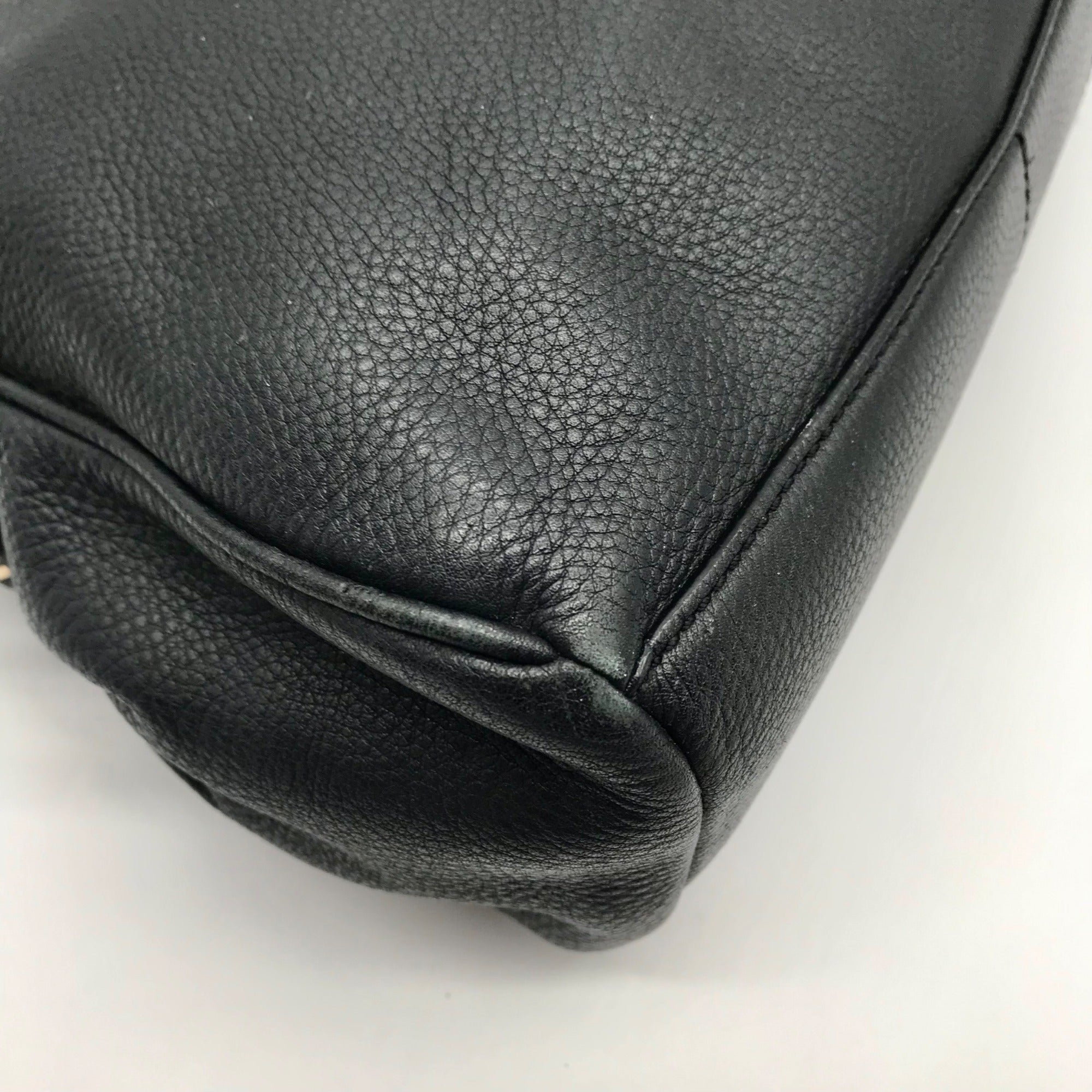 Kate Spade Black Pebbled Leather Charles Street Audrey Satchel Bag